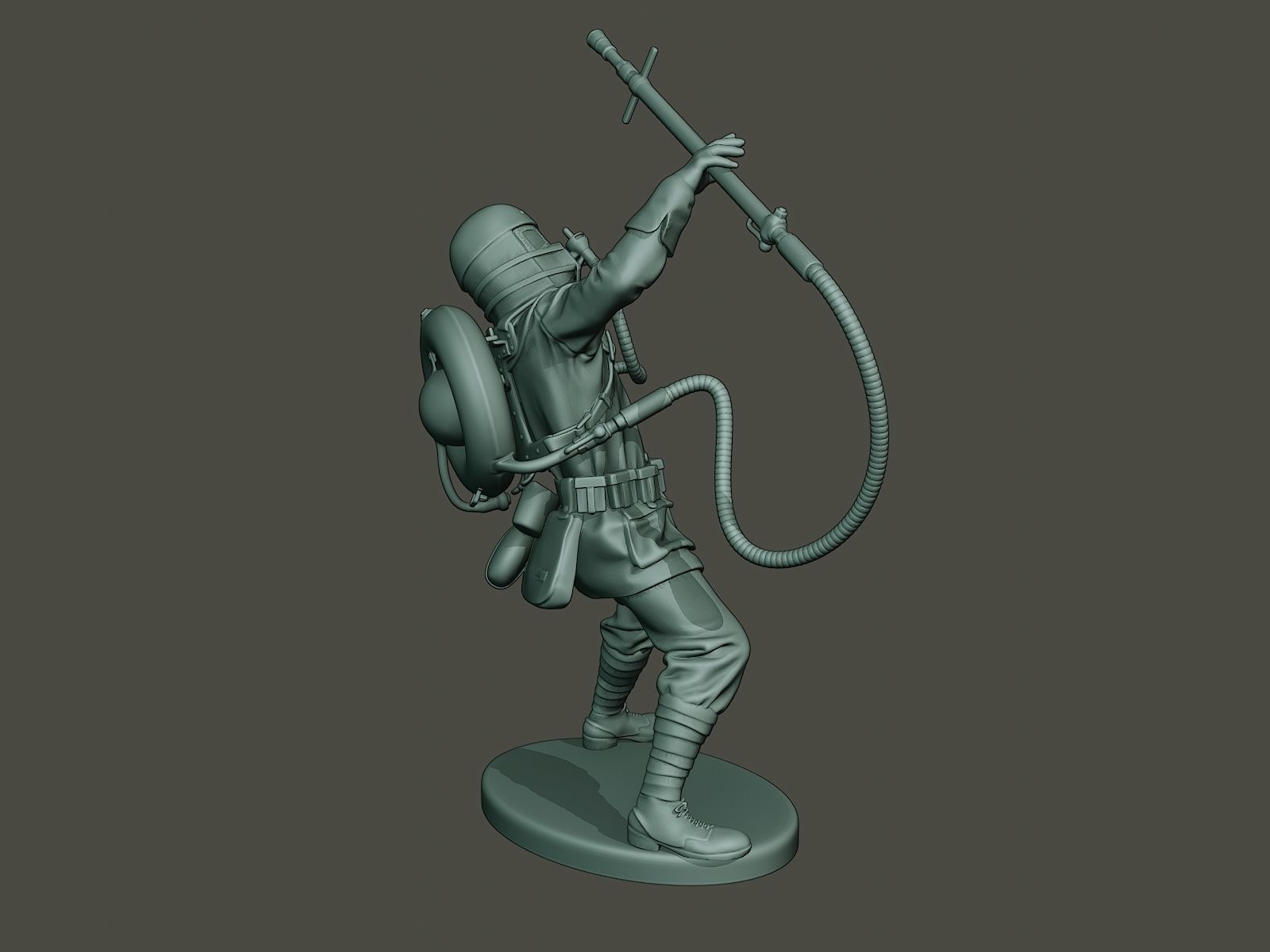 German soldier ww1 killed G5 3D print model_9