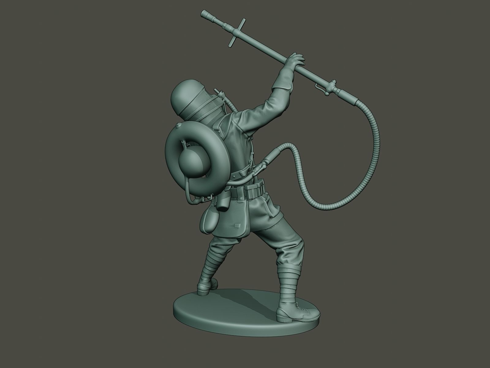 German soldier ww1 killed G5 3D print model_8