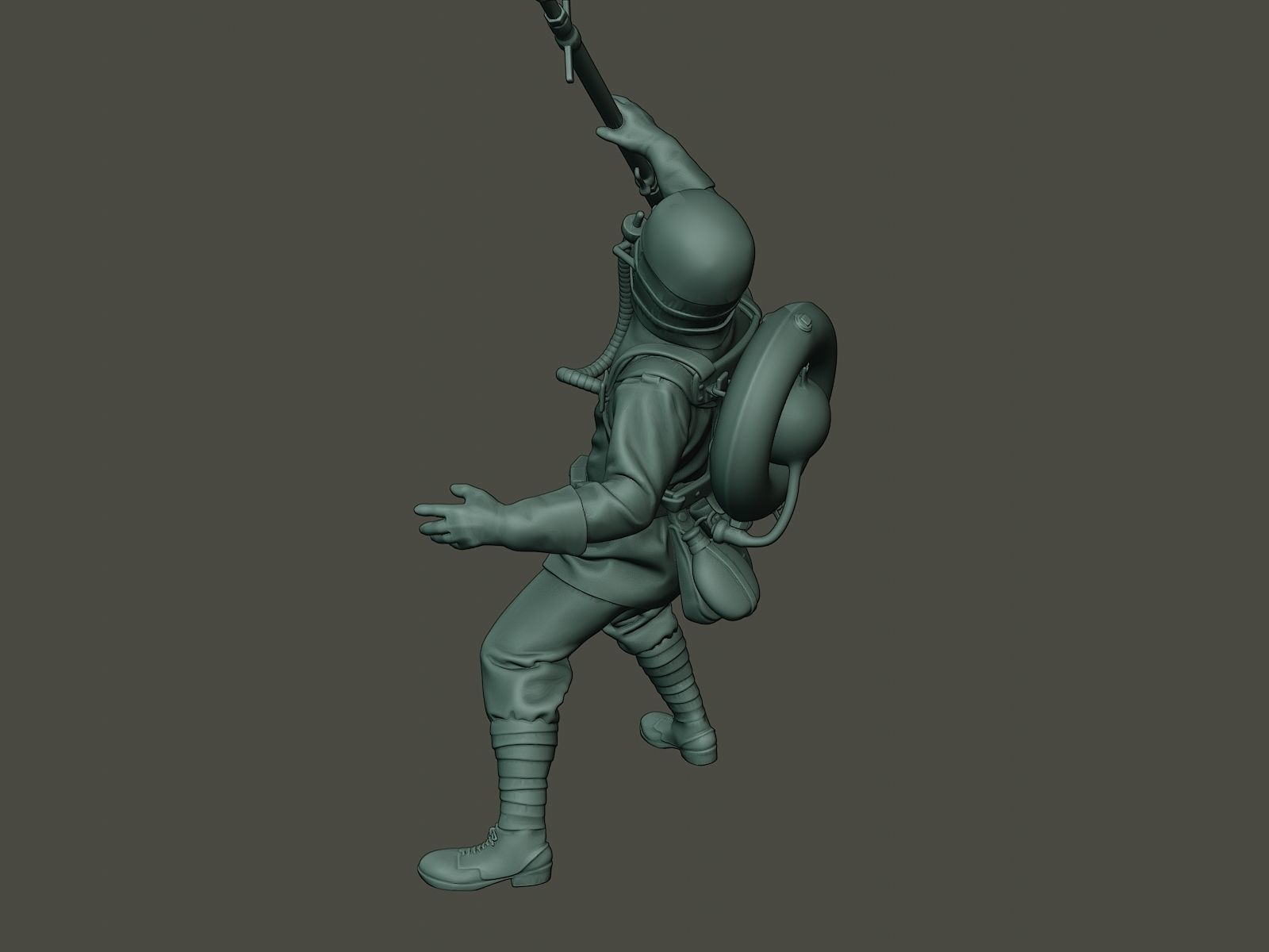 German soldier ww1 killed G5 3D print model_24