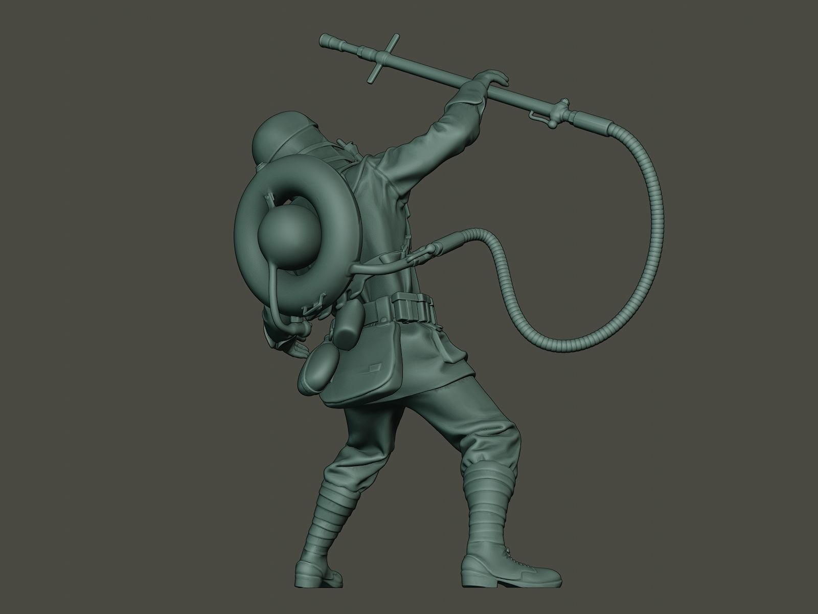 German soldier ww1 killed G5 3D print model_28