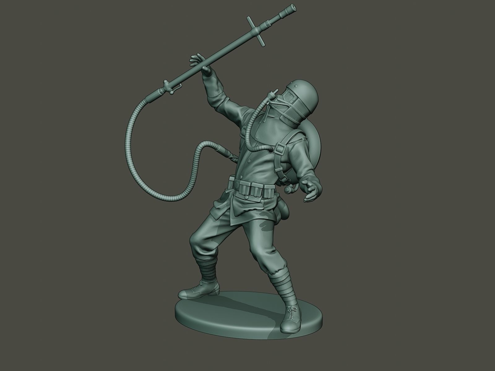 German soldier ww1 killed G5 3D print model_3