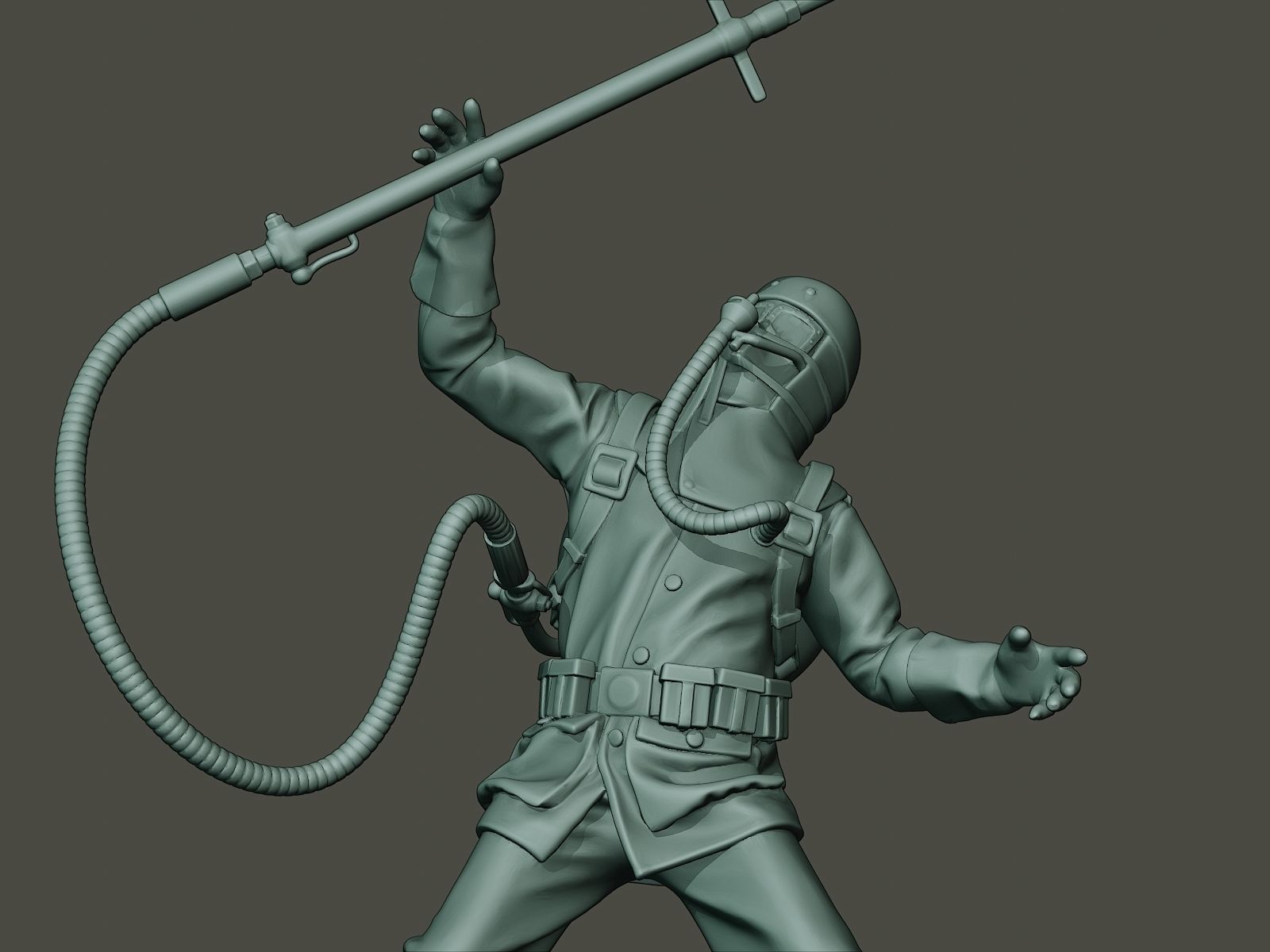German soldier ww1 killed G5 3D print model_16