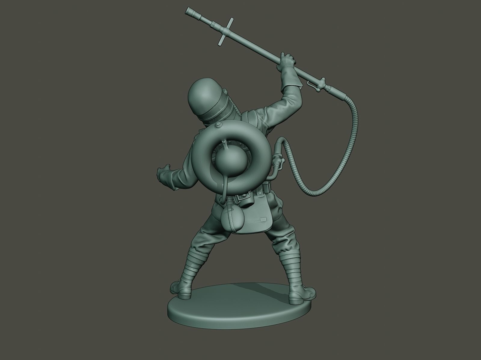 German soldier ww1 killed G5 3D print model_7