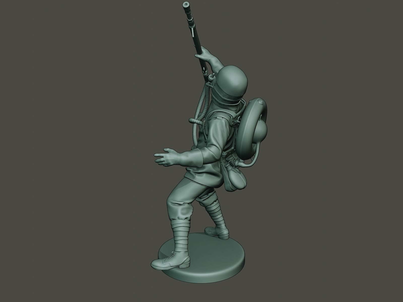 German soldier ww1 killed G5 3D print model_5