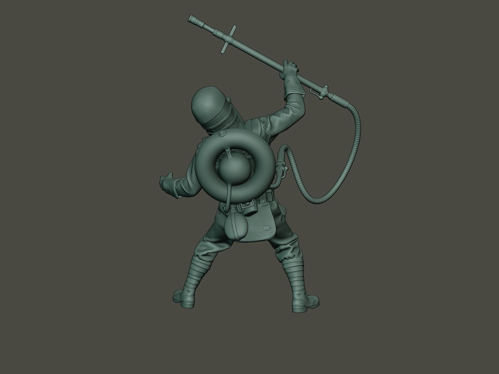 German soldier ww1 killed G5 3D print model_30