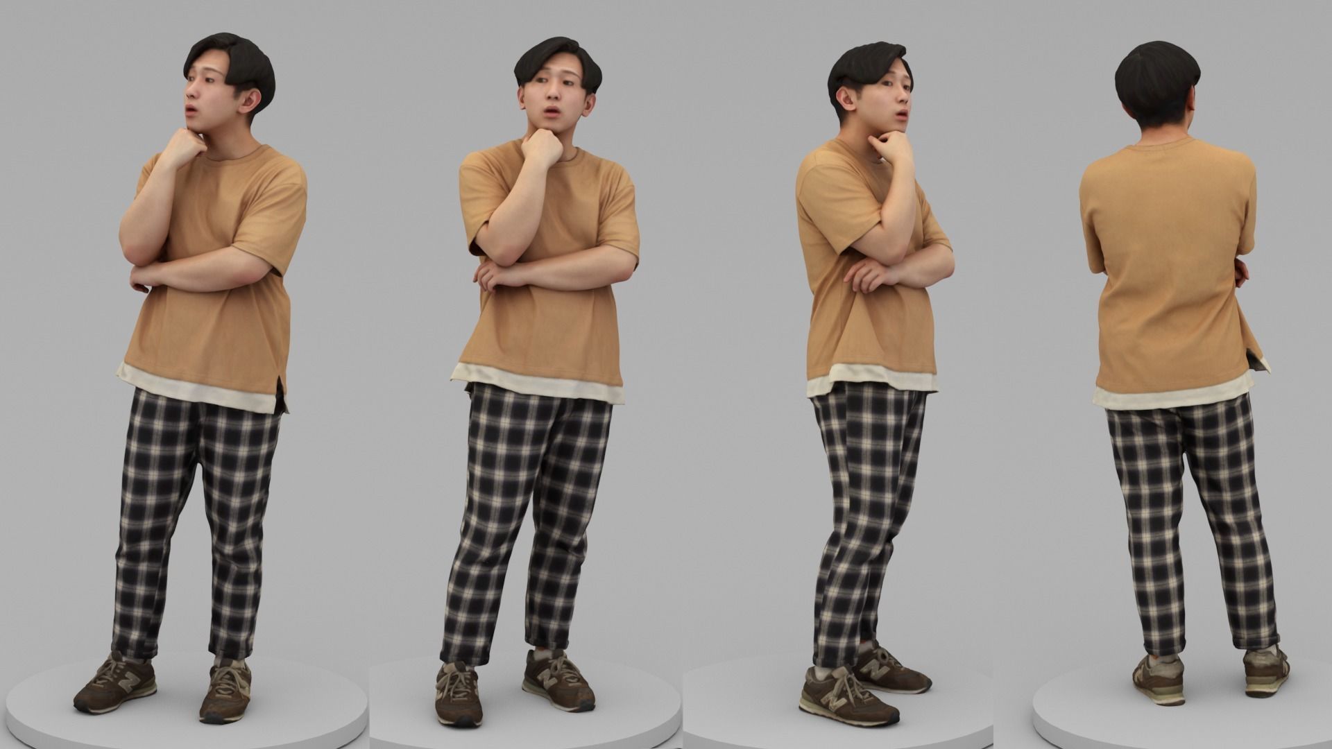 A Relaxed  Young Man Talking To Somebody 3D model_4