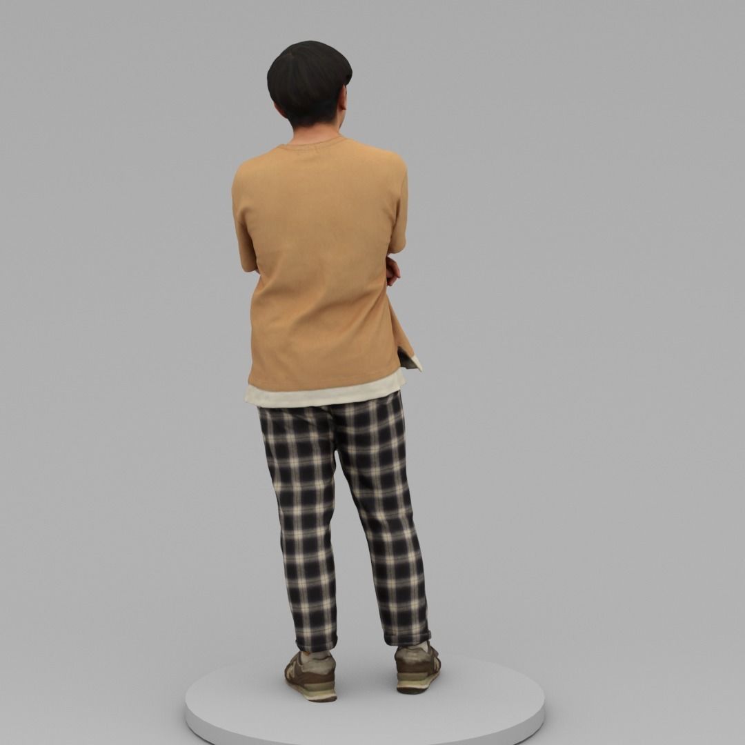 A Relaxed  Young Man Talking To Somebody 3D model_3