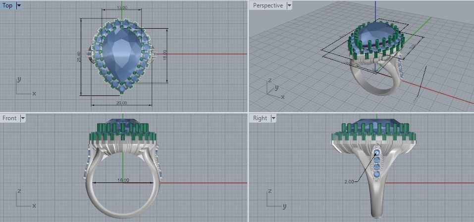 RING HURREM SULTAN 3D print model_2