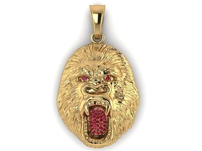 Face Gorilla pendant 3D print model