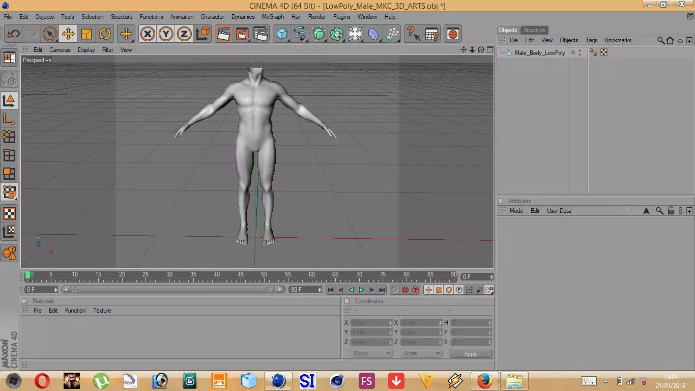 man body Free low-poly 3D model