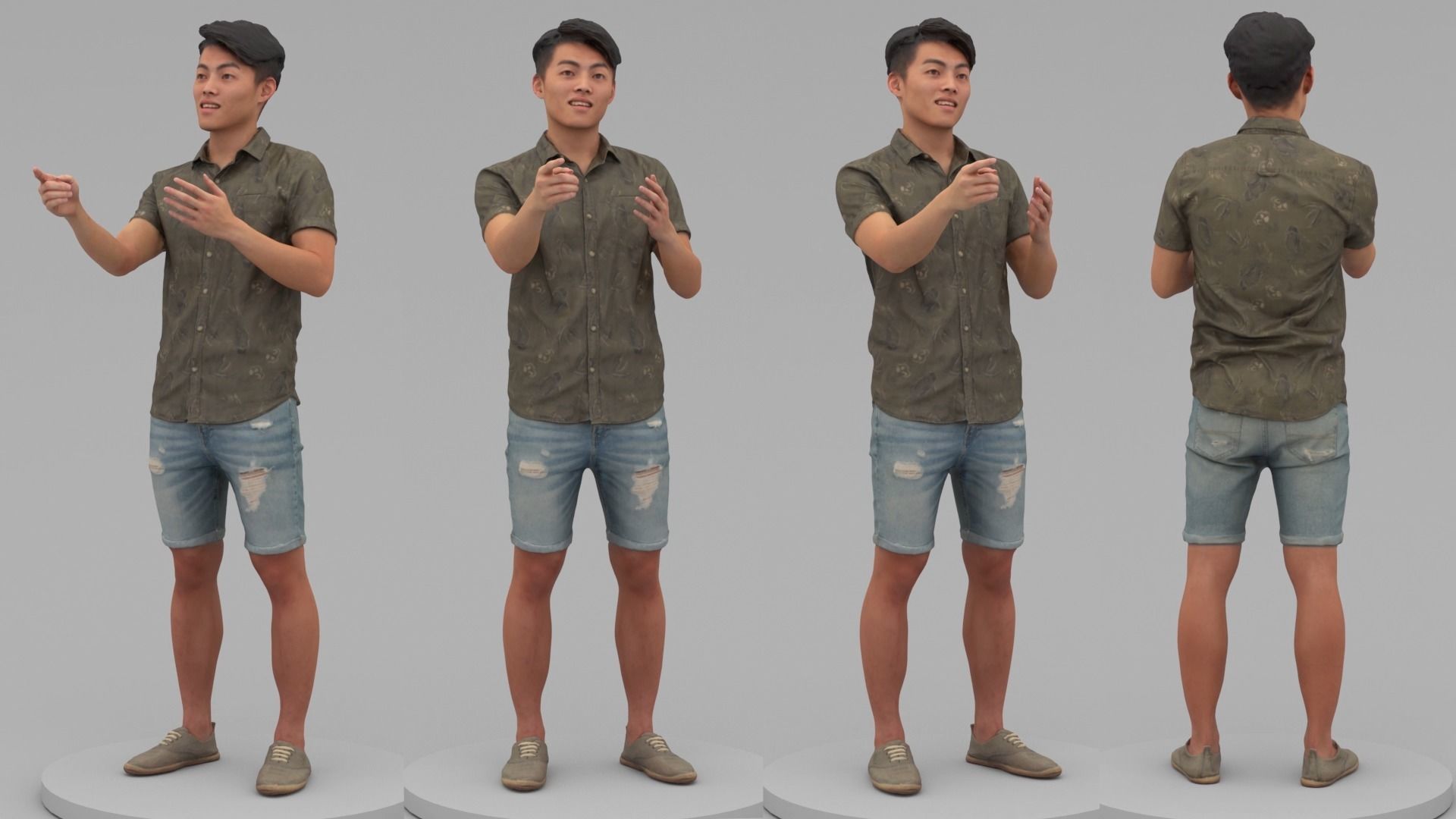 A Strong Man Talking To Somebody 3D model_4