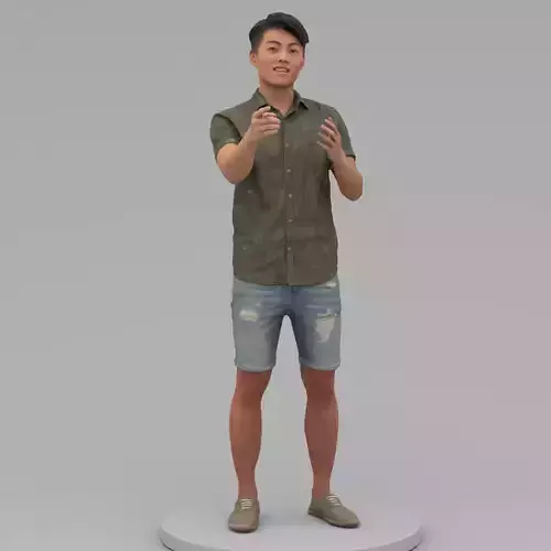 A Strong Man Talking To Somebody 3D model