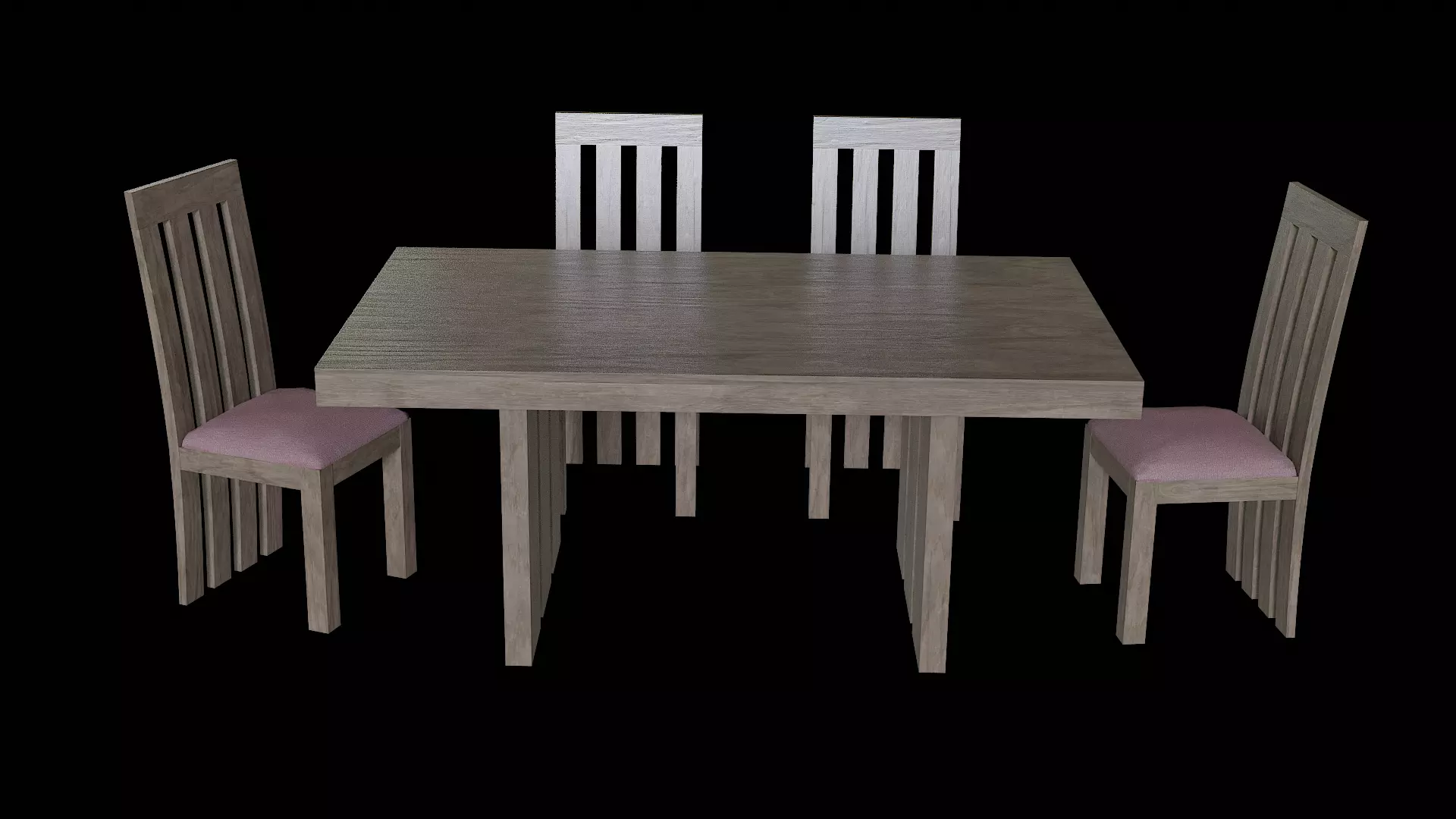 Table set Pack 11 Low-poly 3D model_0