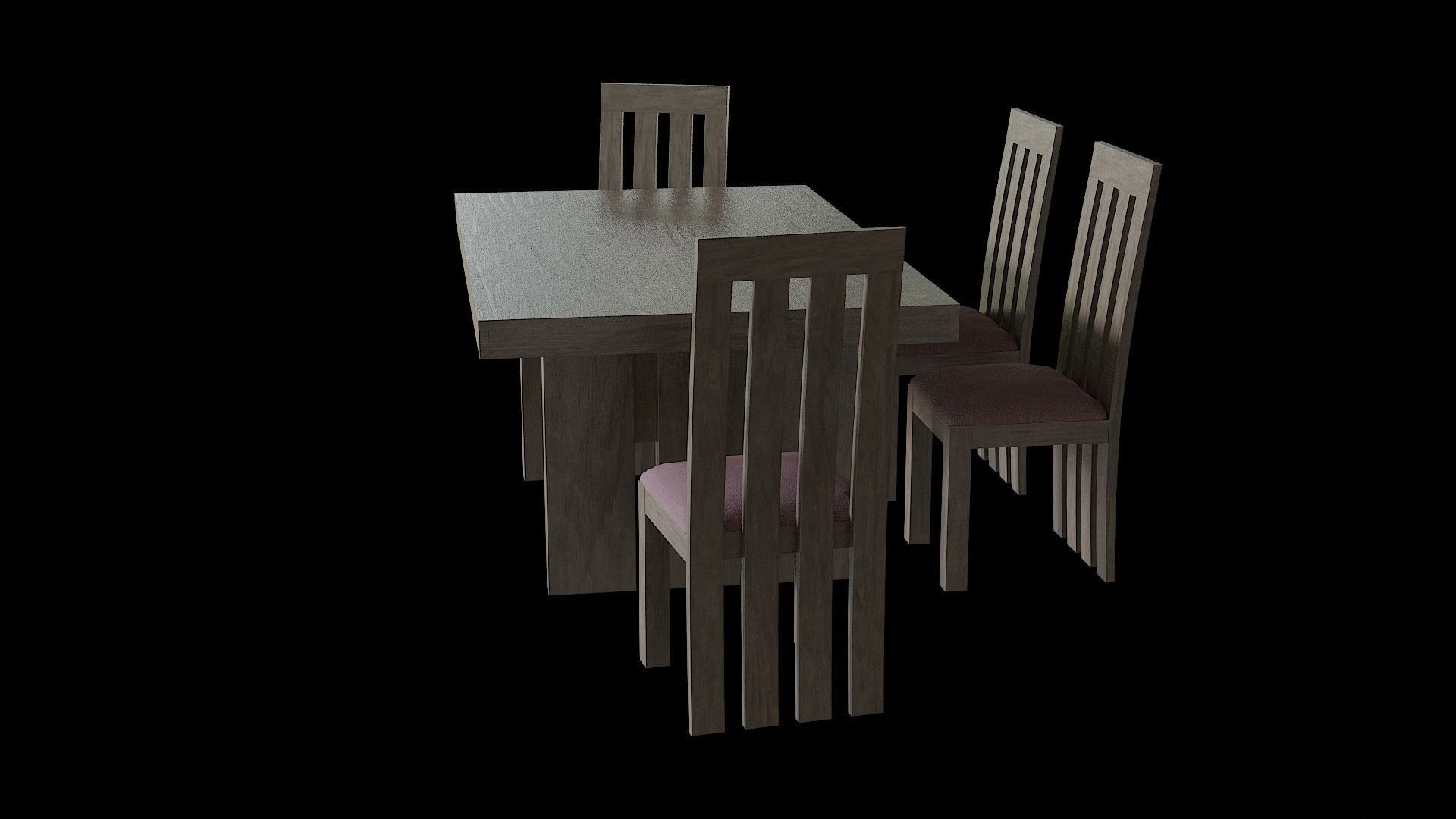 Table set Pack 11 Low-poly 3D model_6