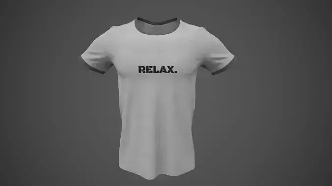 T-Shirt Male PBR Game-ready Low-poly 3D model