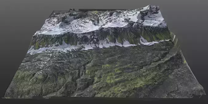 Snowy terrain 8K Texture PBR
