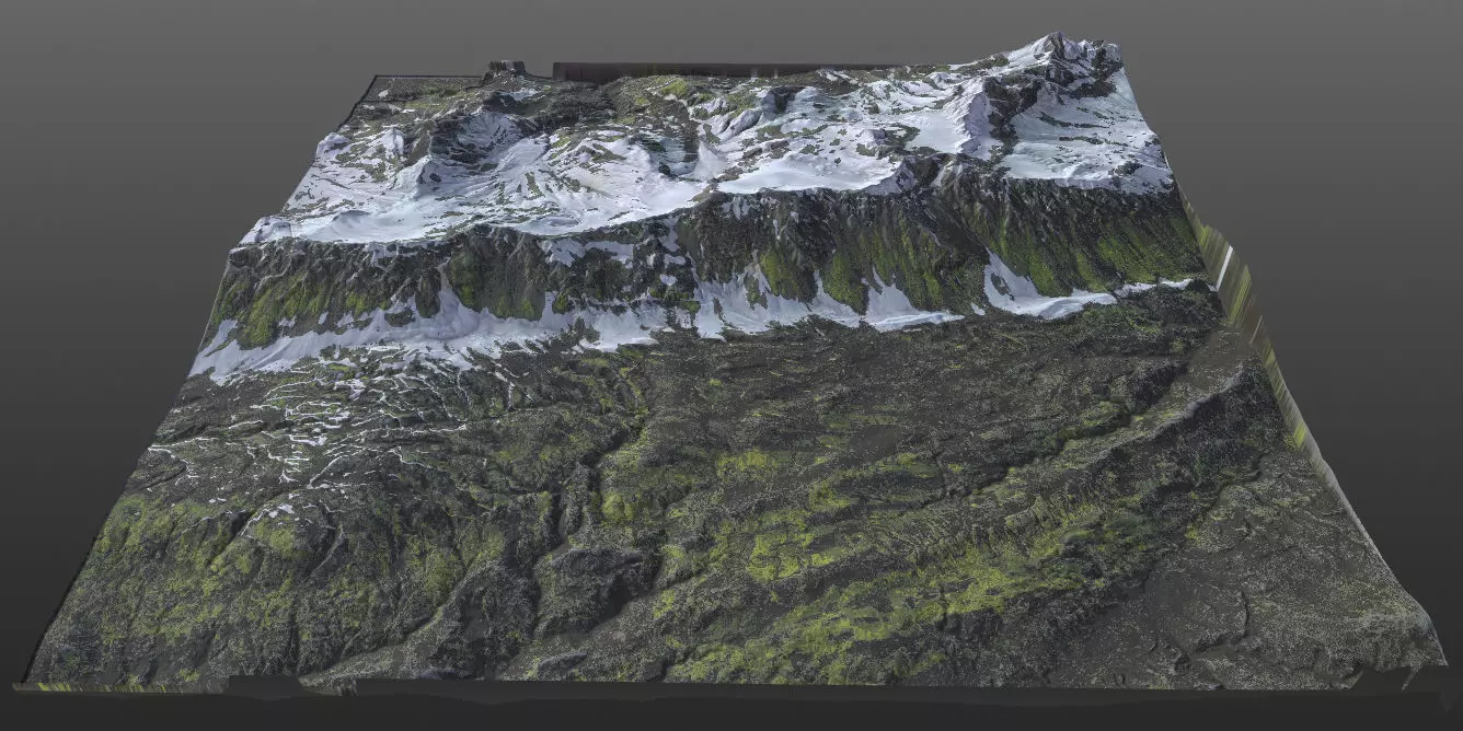 Snowy terrain 8K Texture PBR Texture