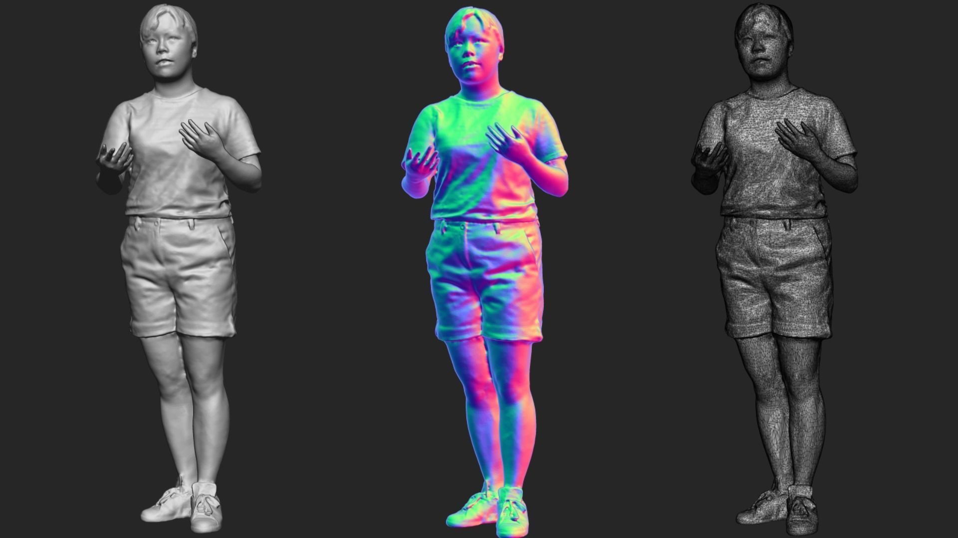 A Fat Woman Talking To Somebody 3D model_6