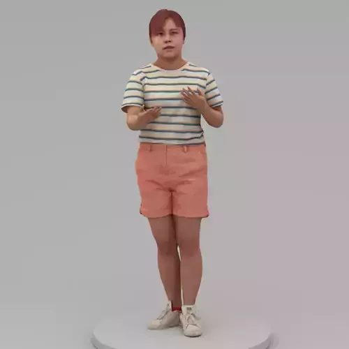 A Fat Woman Talking To Somebody 3D model