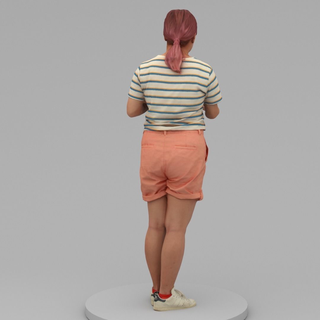 A Fat Woman Talking To Somebody 3D model_3