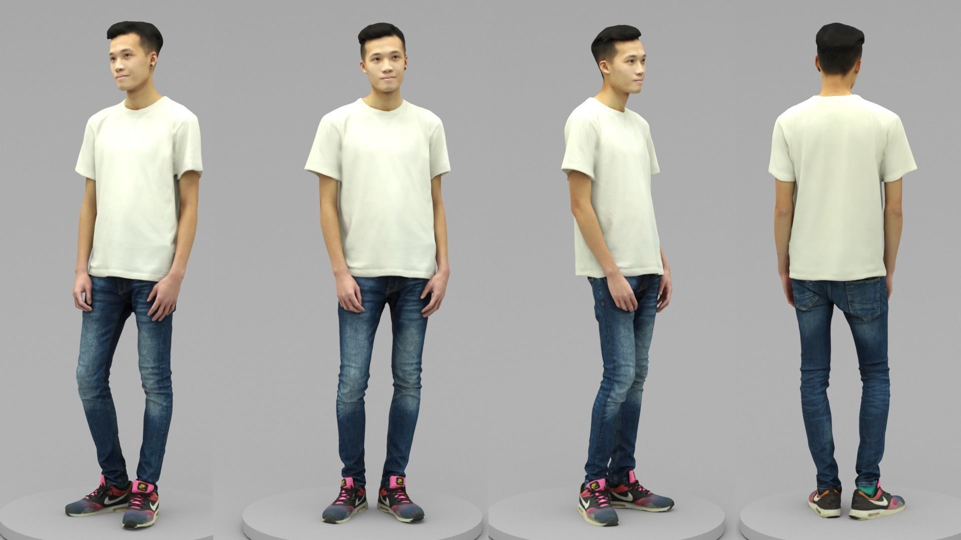 A Handsome Man Standing Alone 3D model_4