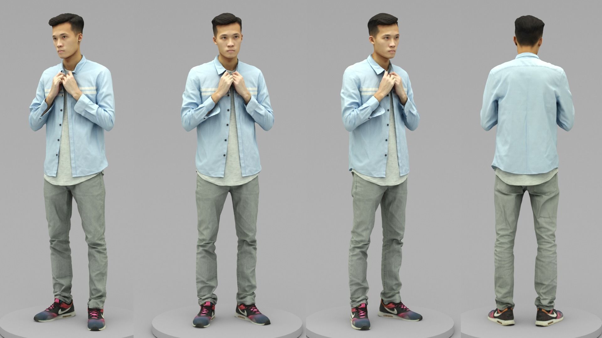 A Handsome Man Standing Alone II 3D model_4