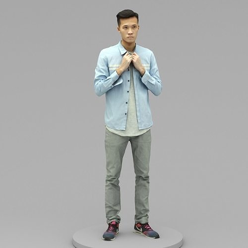 A Handsome Man Standing Alone II 3D model