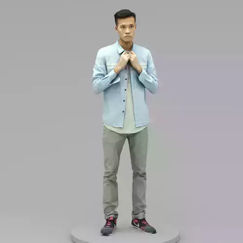 A Handsome Man Standing Alone II 3D model A Handsome Man Standing Alone II 3D model