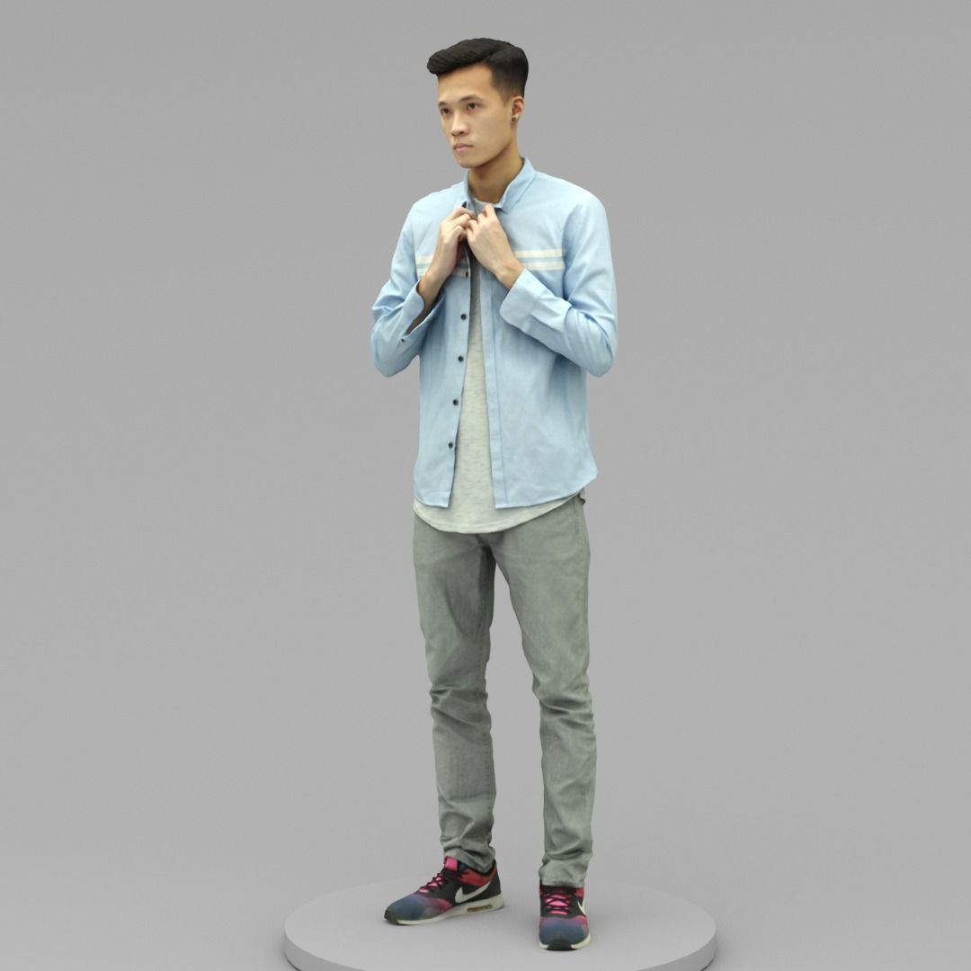 A Handsome Man Standing Alone II 3D model_1