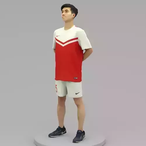 A Young Man Standing Alone 3D model