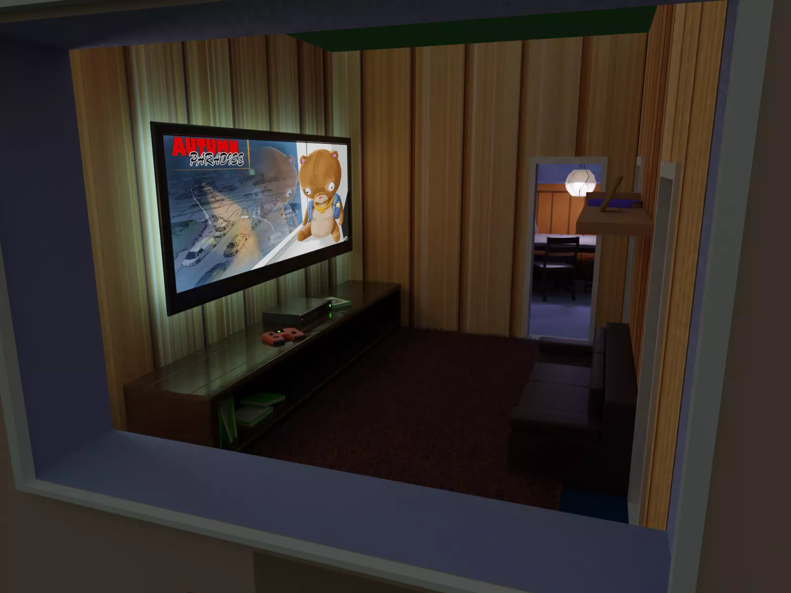 Low Poly Zombie Town Low-poly 3D model_0