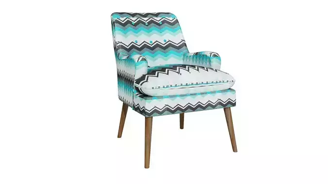 Colourful armchair with pillow 225