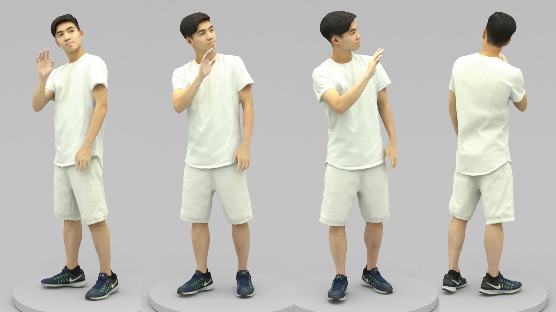 A Young Man Saying Hi 3D model_4