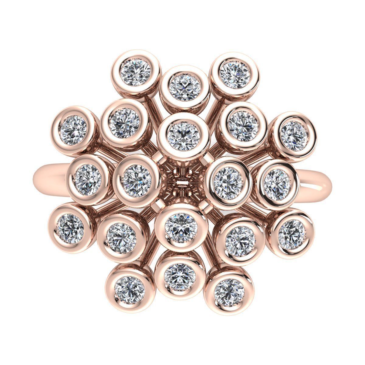 Flower Ring 3d Model Print 3D print model_7