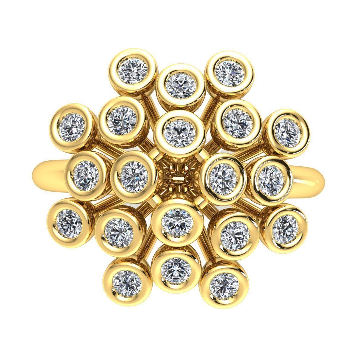 Flower Ring 3d Model Print 3D print model_9