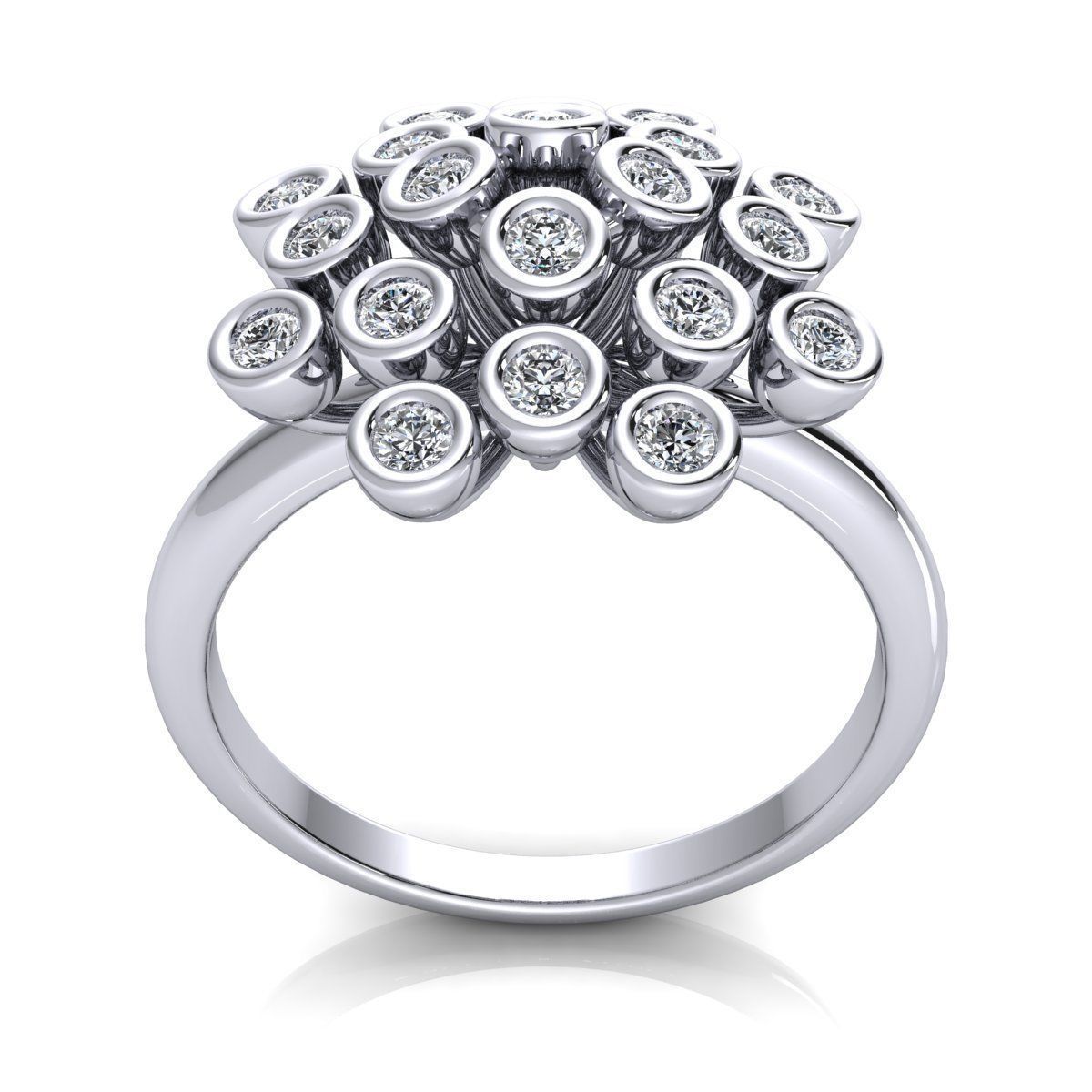 Flower Ring 3d Model Print 3D print model_3