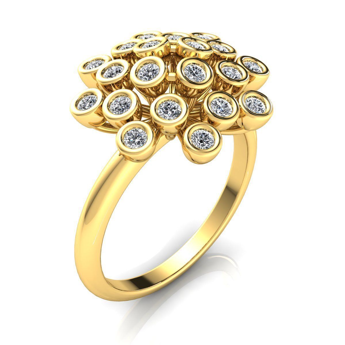Flower Ring 3d Model Print 3D print model_2