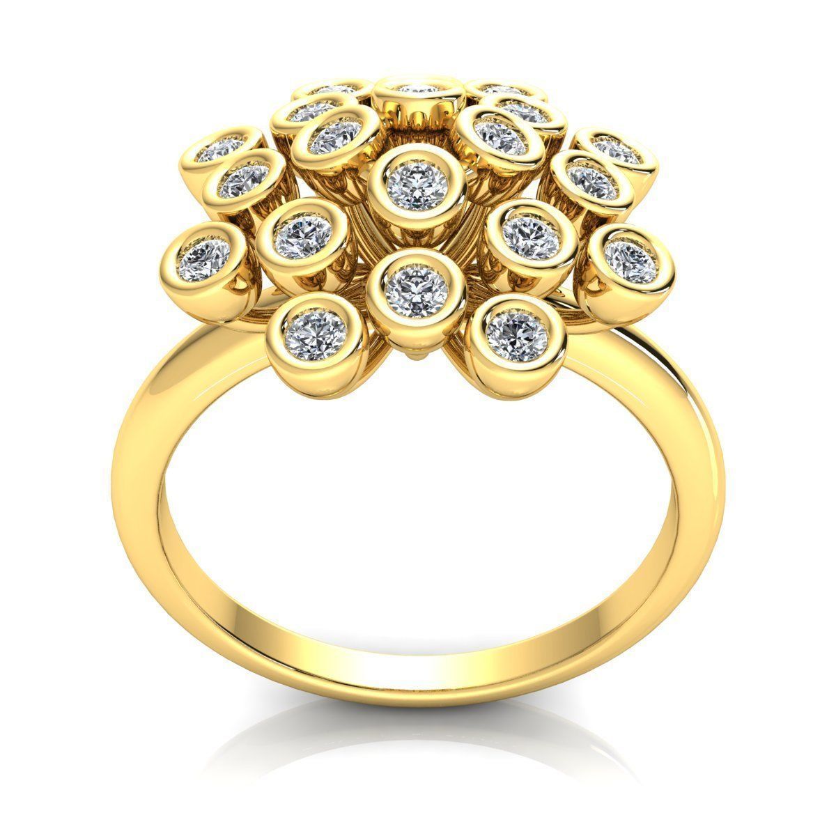 Flower Ring 3d Model Print 3D print model_5