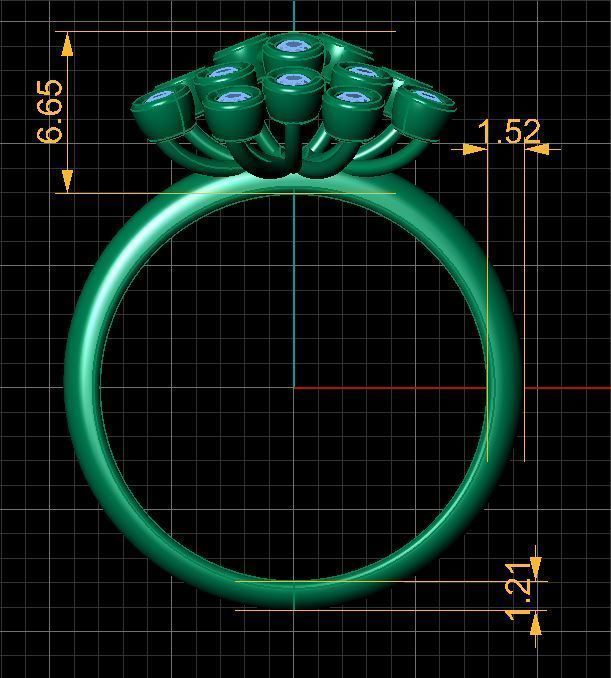 Flower Ring 3d Model Print 3D print model_13