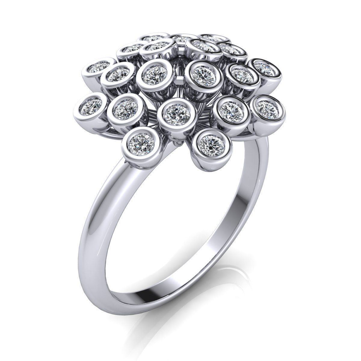 Flower Ring 3d Model Print 3D print model_1