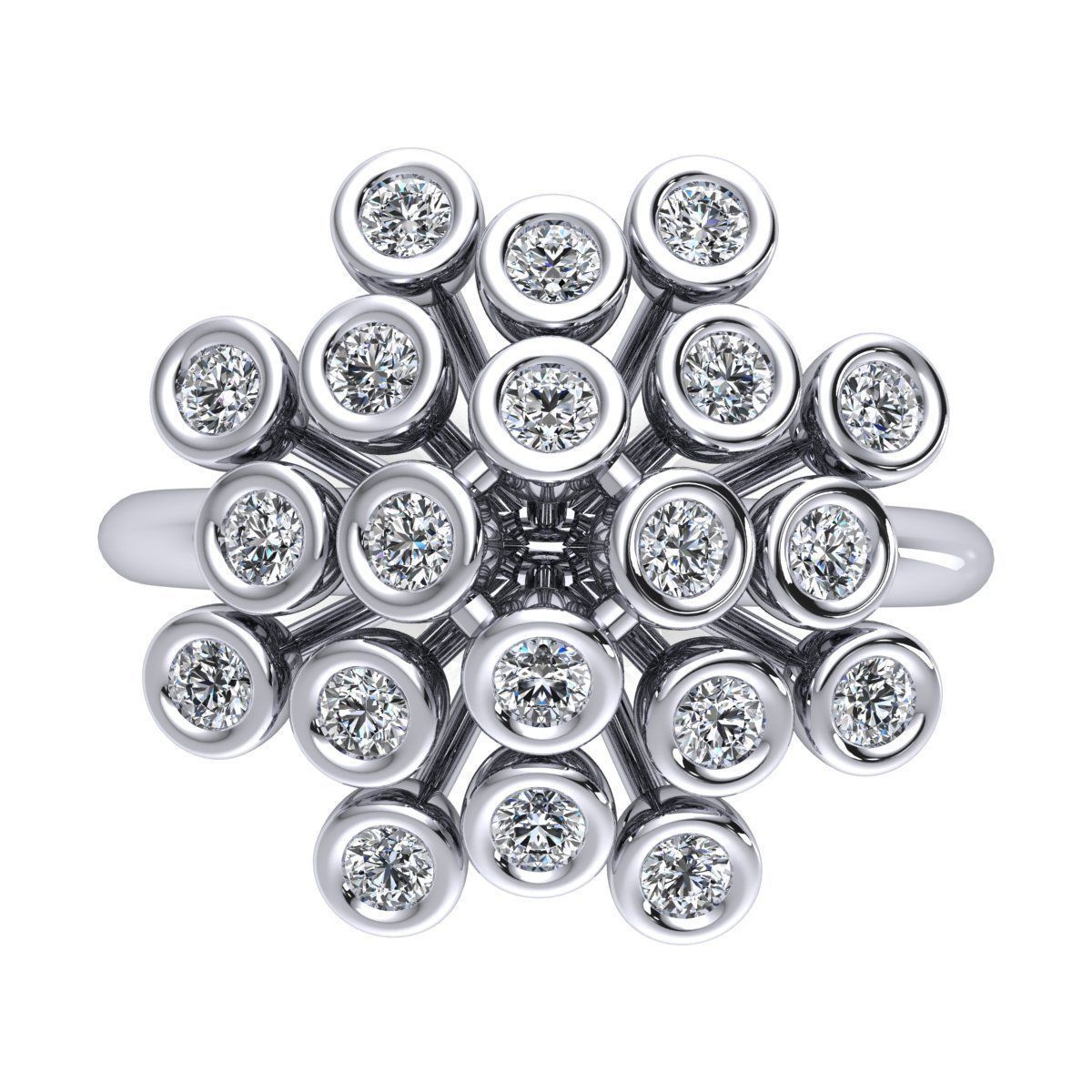 Flower Ring 3d Model Print 3D print model_6