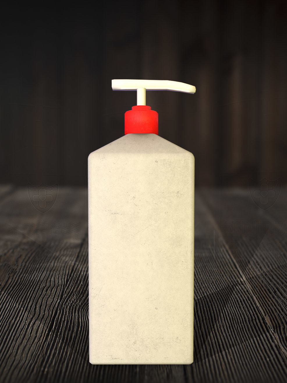Sanitizer - antiseptic for hands Low-poly 3D model_4