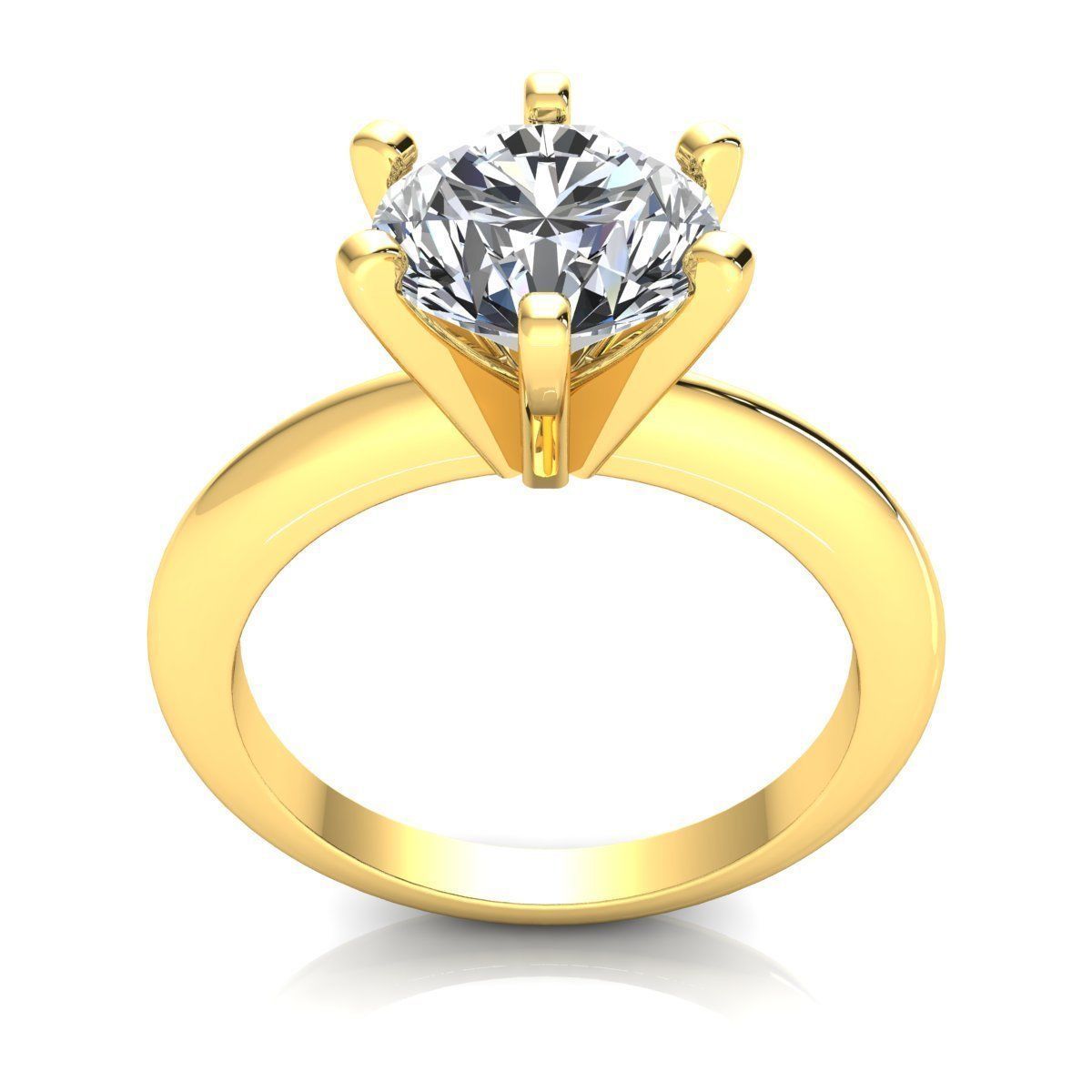 Vintage Solitaire Ring 3d Model Print 3D print model_5