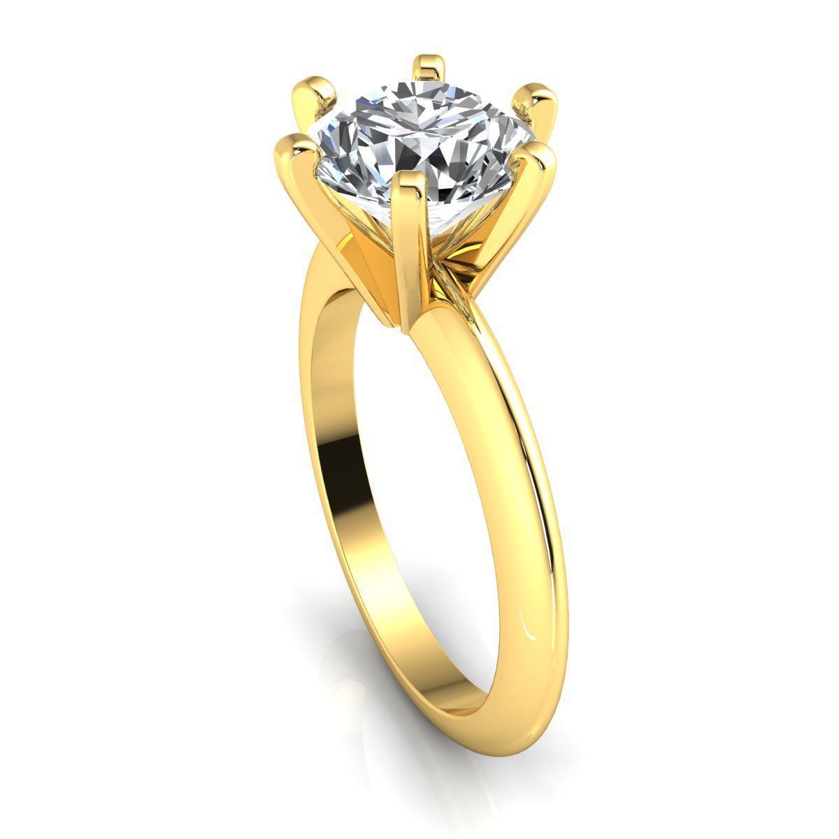Vintage Solitaire Ring 3d Model Print 3D print model_11