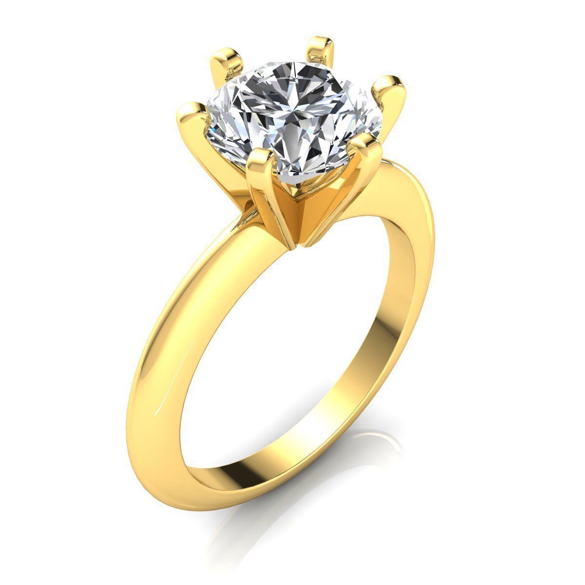 Vintage Solitaire Ring 3d Model Print 3D print model_2