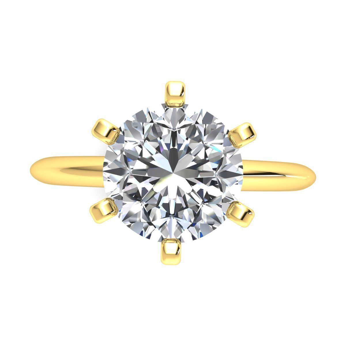 Vintage Solitaire Ring 3d Model Print 3D print model_8