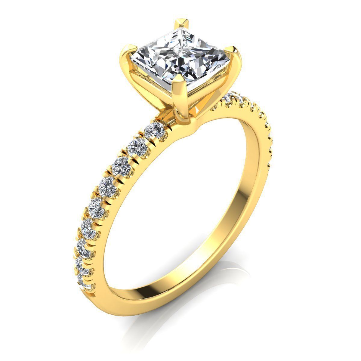 Royal Solitaire Ring 3d Model Print 3D print model_2