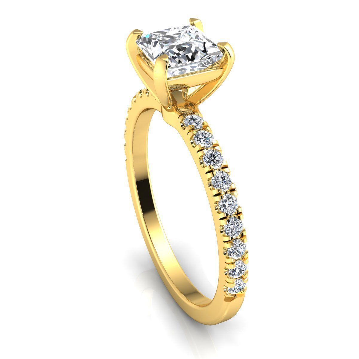 Royal Solitaire Ring 3d Model Print 3D print model_11