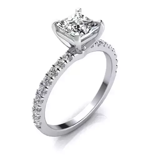 Royal Solitaire Ring 3d Model Print 