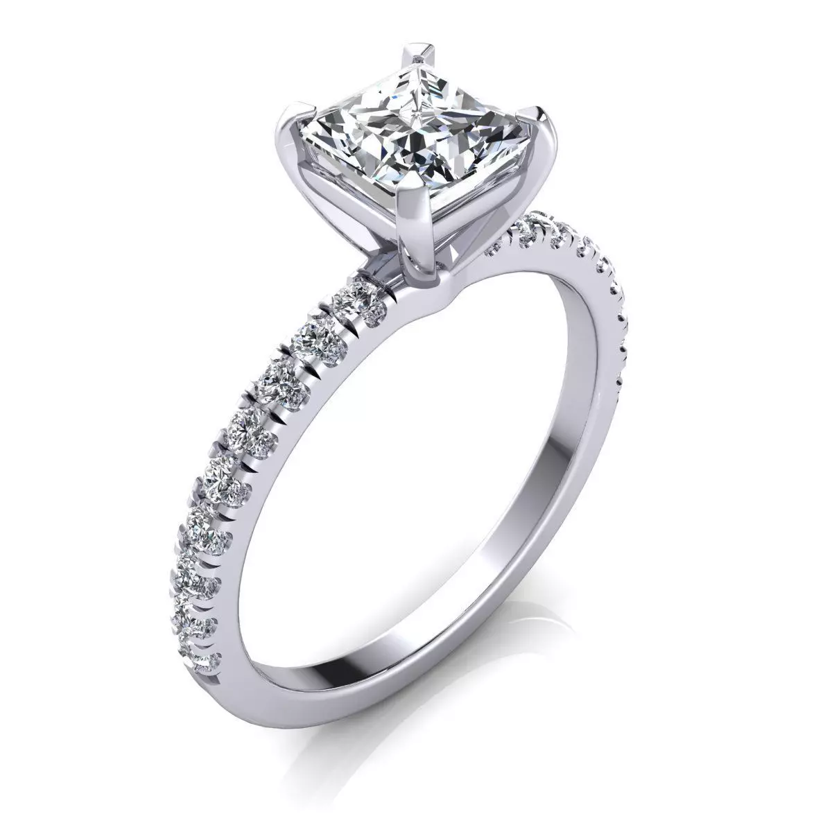Royal Solitaire Ring 3d Model Print 3D print model_0